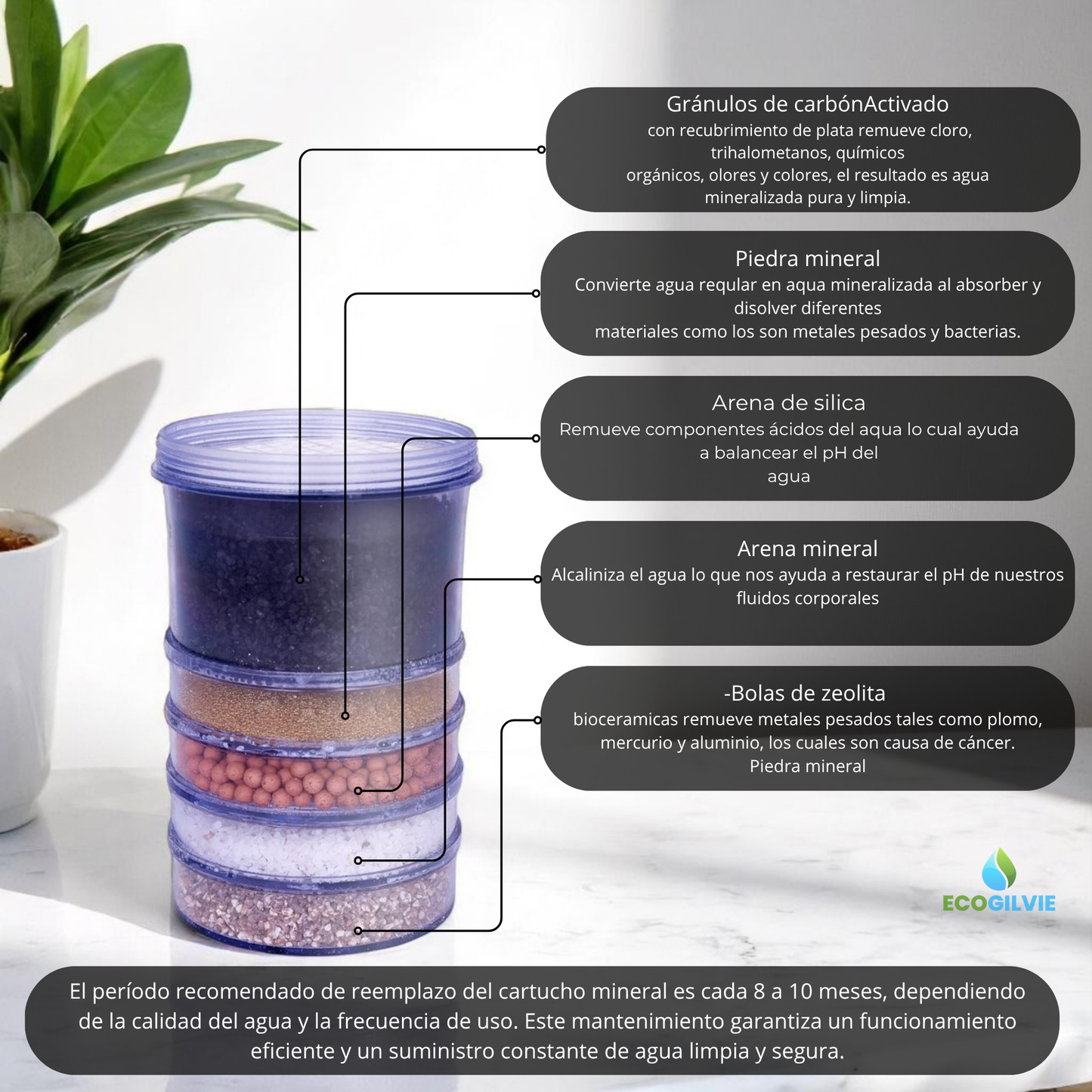 DISPENSADOR FILTRO PURIFICADOR DE AGUA 16 LITROS BIOENERGETICO A GRAVEDAD
