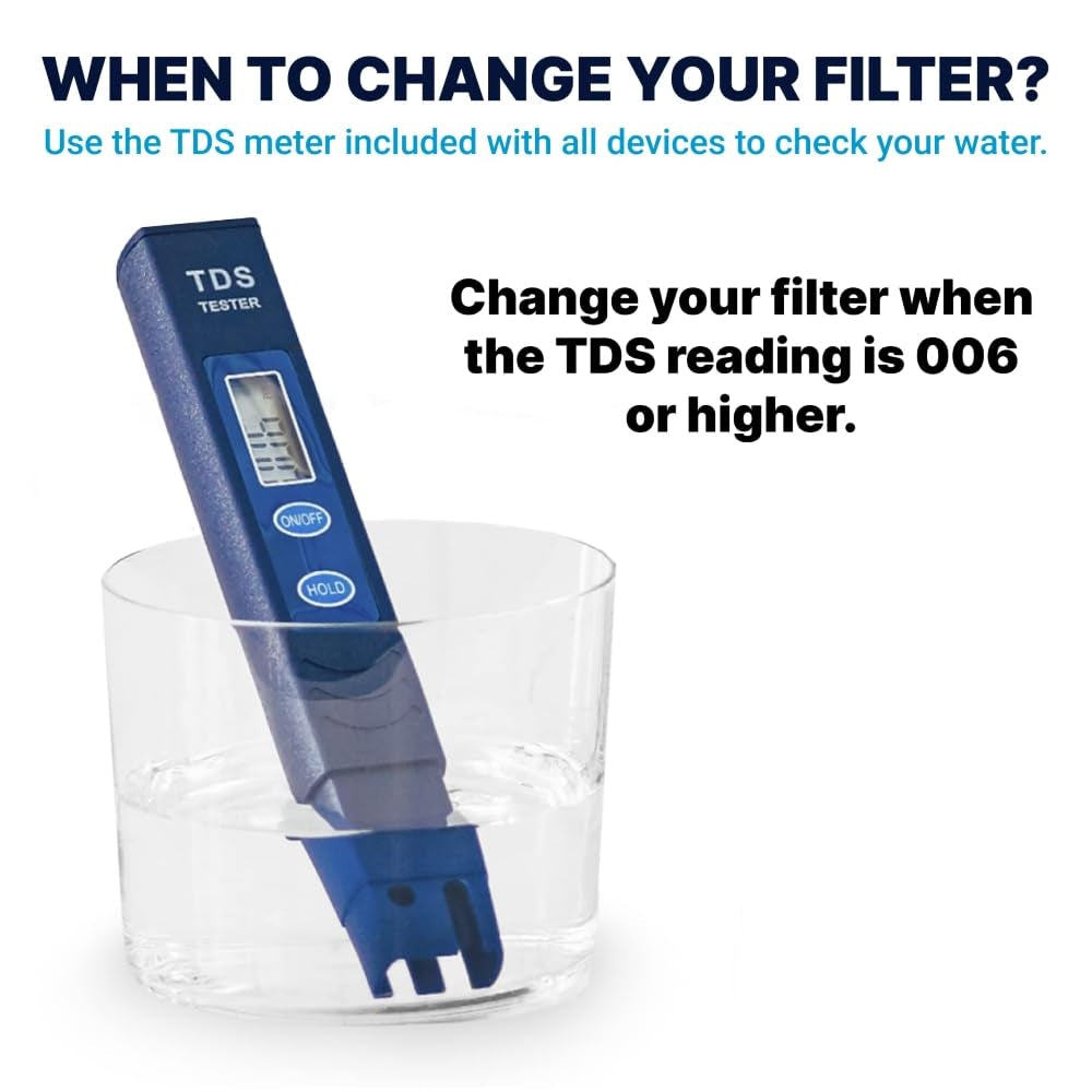 Dispensador de 23 tazas, filtro de agua de 5 etapas, listo para usar, con 0 TDS (certificado por IAPMO)